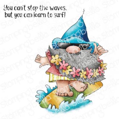 Stamping Bella Cling Stamps - Gnome Riding The Waves